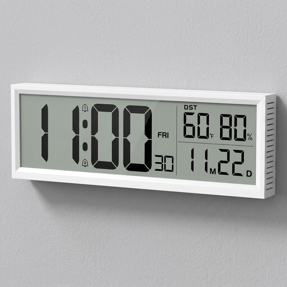 Office Tech Gadgets - Despertador Digital com Temperatura, Umidade, Data