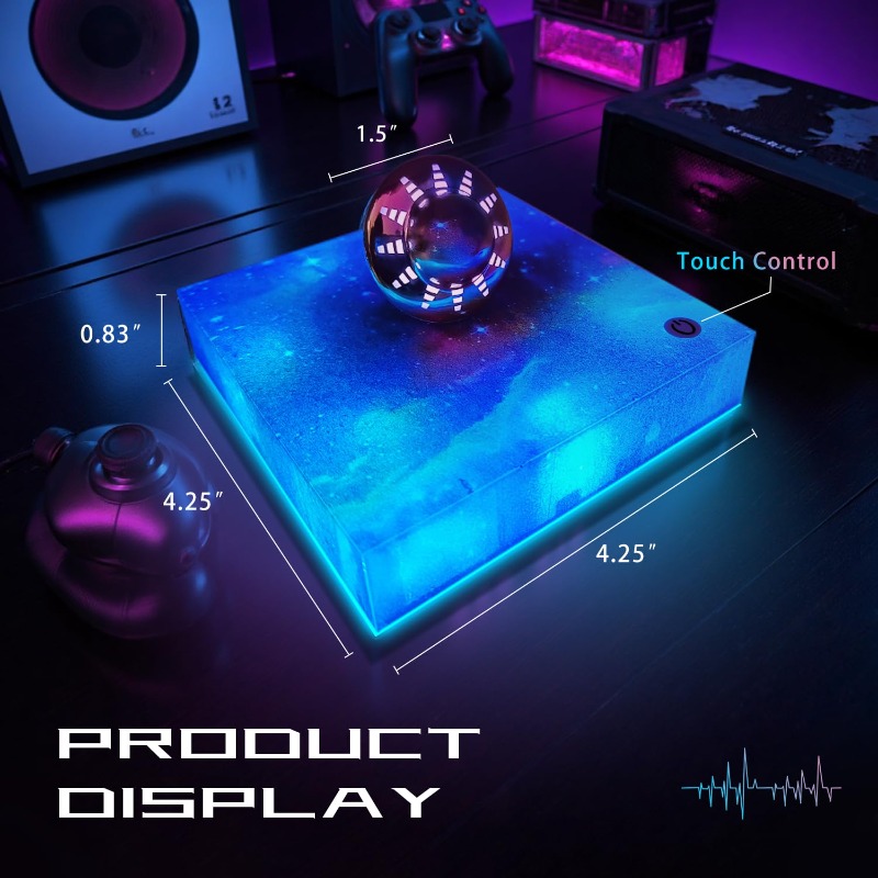 Office Tech Setup - Lâmpada UFO Flutuante 360 ° Display