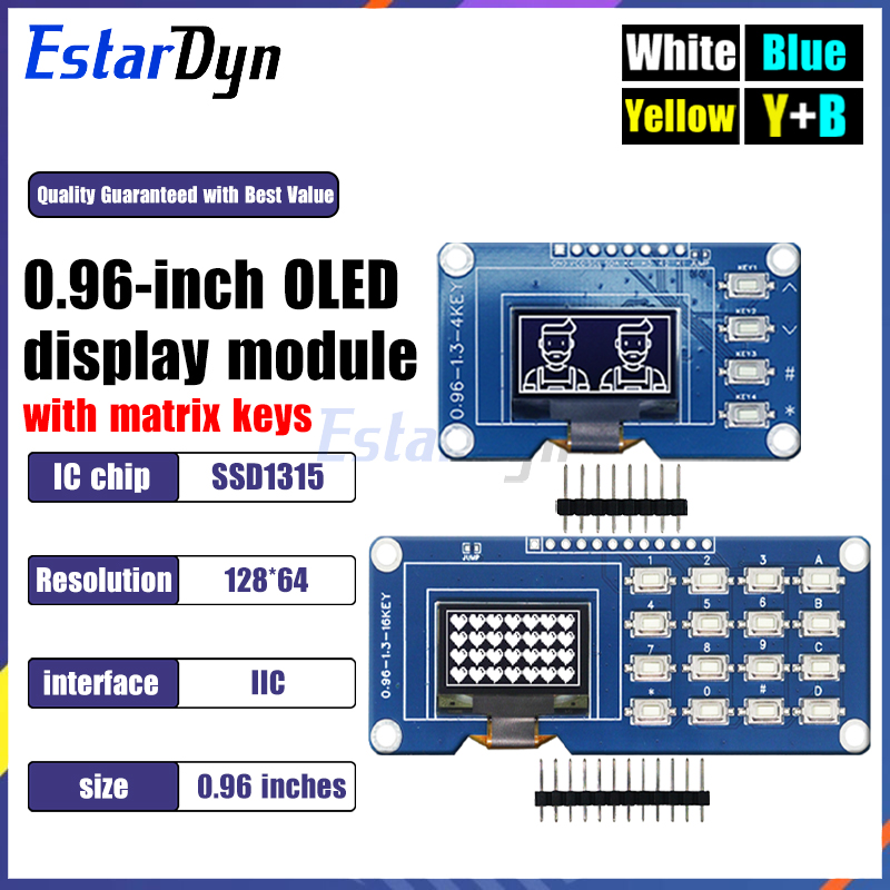 Raspberry Pi Keyboard - Display OLED de 0,96 Polegadas com
