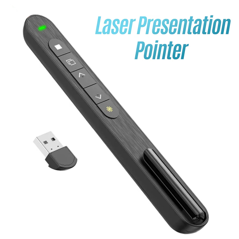 Presentation Remote Laser - Apresentador sem fio caneta giratória de