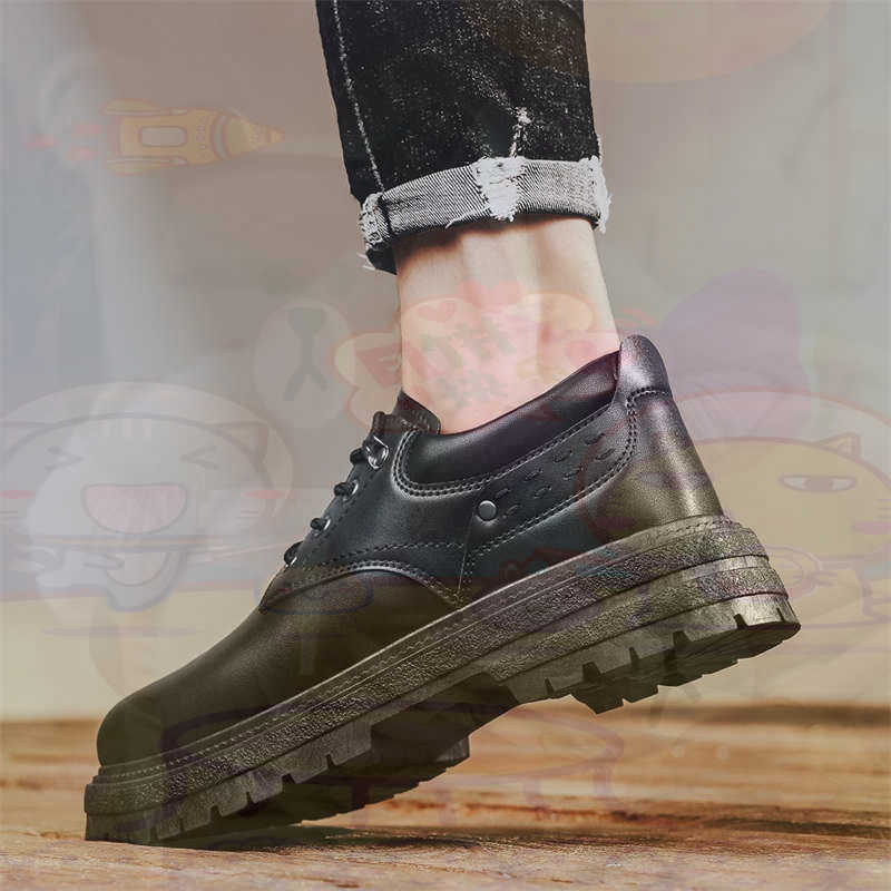 Office Tech Wear - Escuro natural couro moda formadores tênis