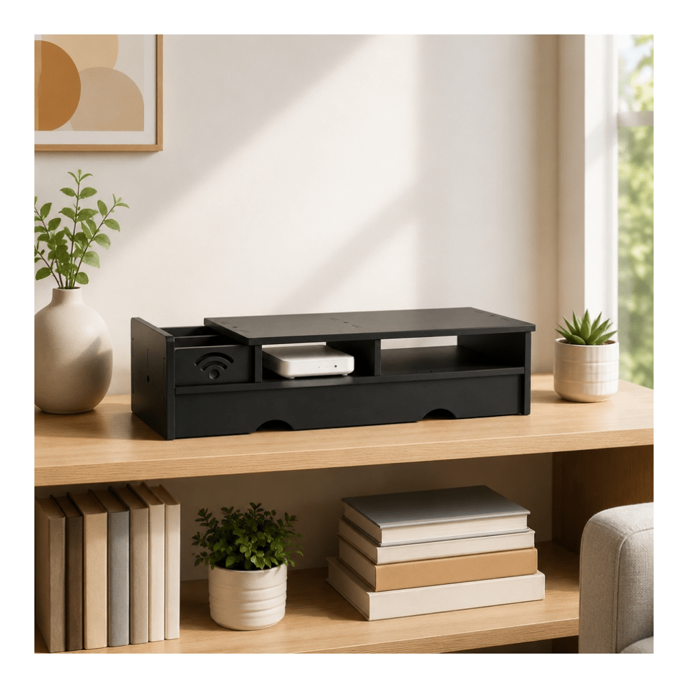 Office Tech Setup - Caixa de Armazenamento para Roteador WiFi