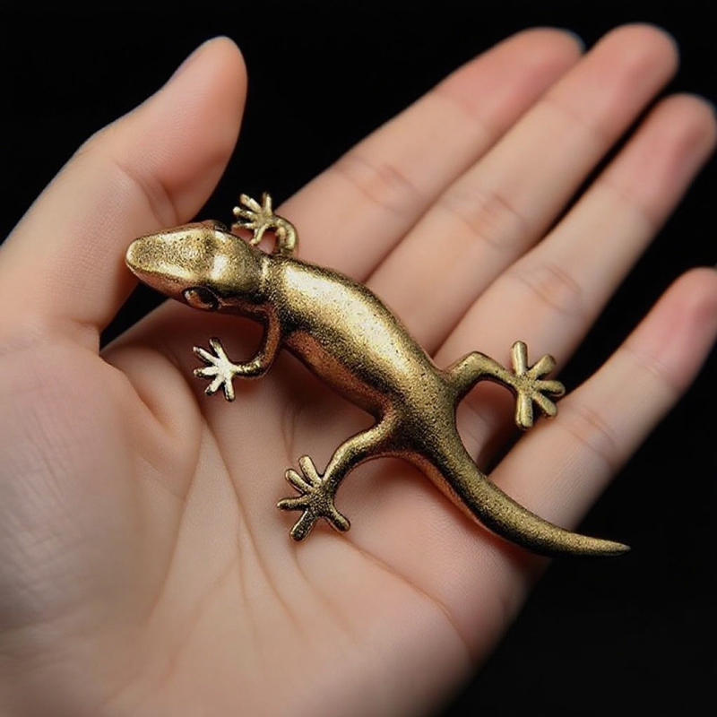 Office Tech Gadgets - Feito à mão bronze retro gecko