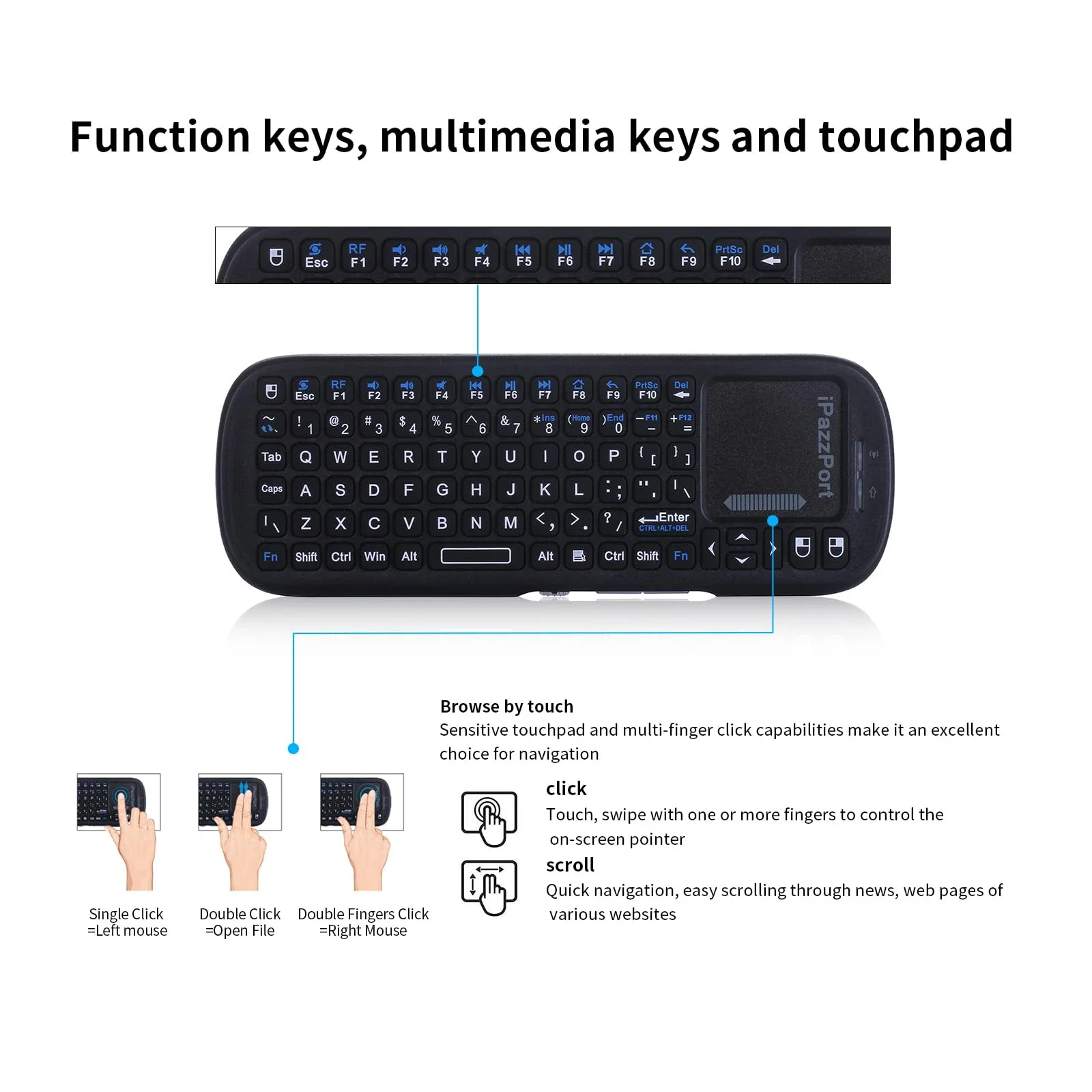 IPazzPort Mini teclado sem fio - Raspberry Pi Keyboard avaliação e preço
