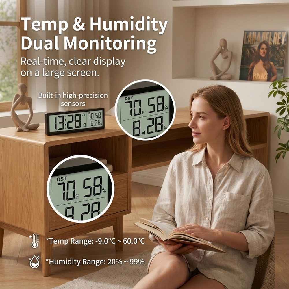 Despertador Digital com Temper - Office Tech Gadgets avaliação e preço