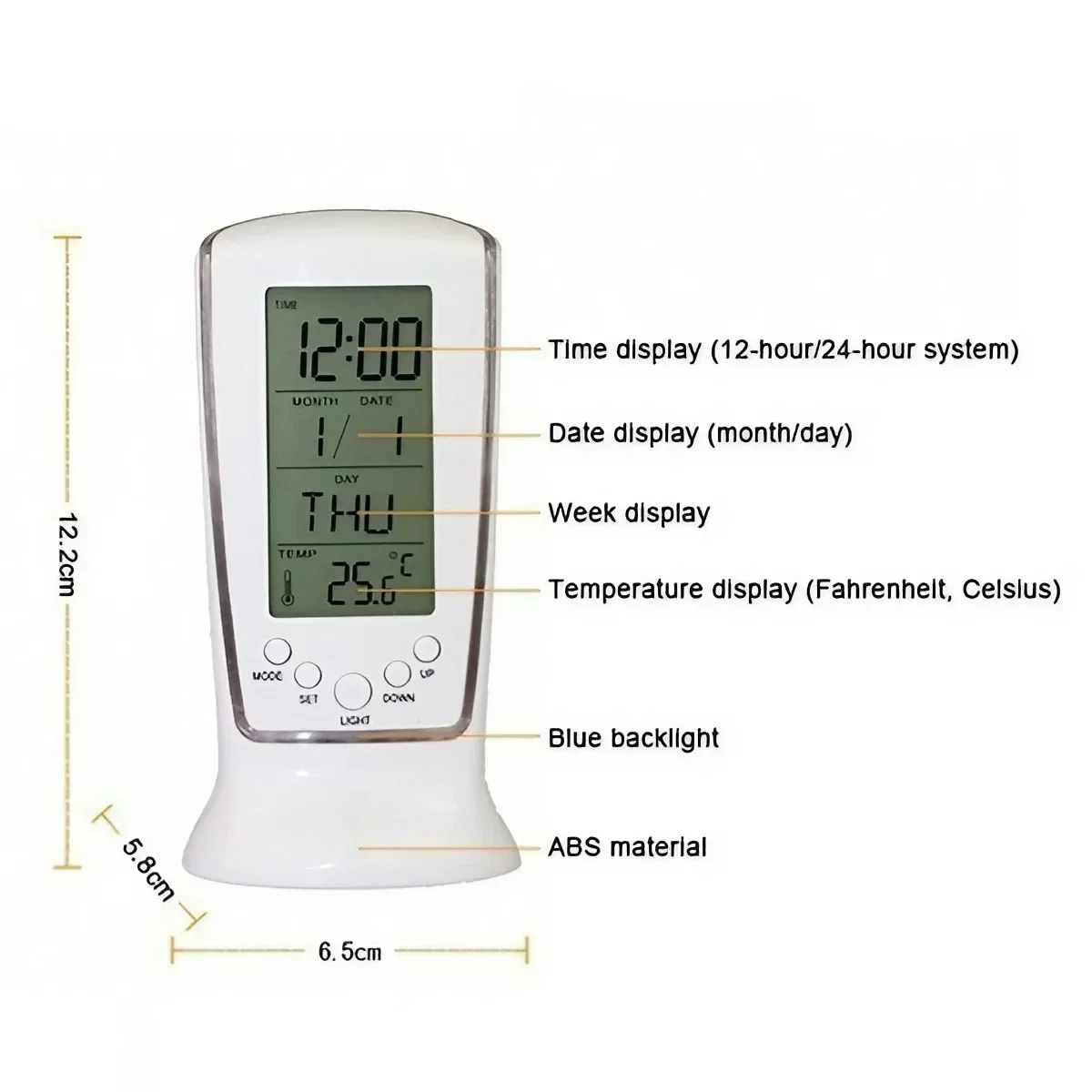 Relógio calendário digital led - Office Tech Gadgets avaliação e preço