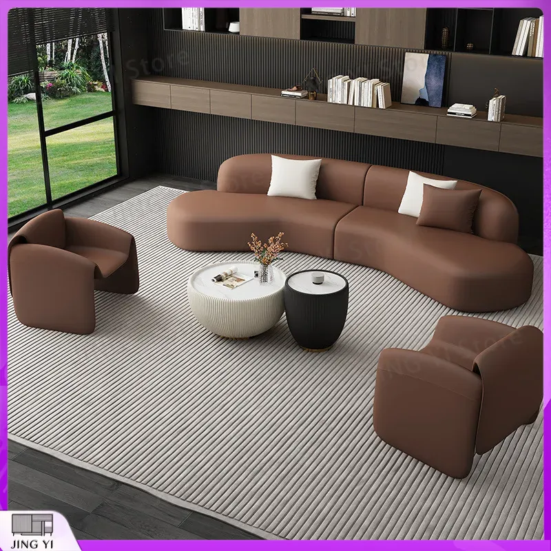 Novo Sofá Modular Curvo em Cou - Tech Office Reception avaliação e preço