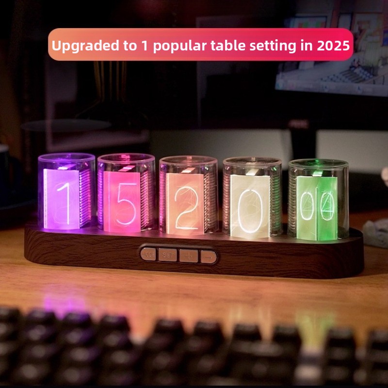 Led nixie tubo relógio rgb gam - Office Tech Setup avaliação e preço