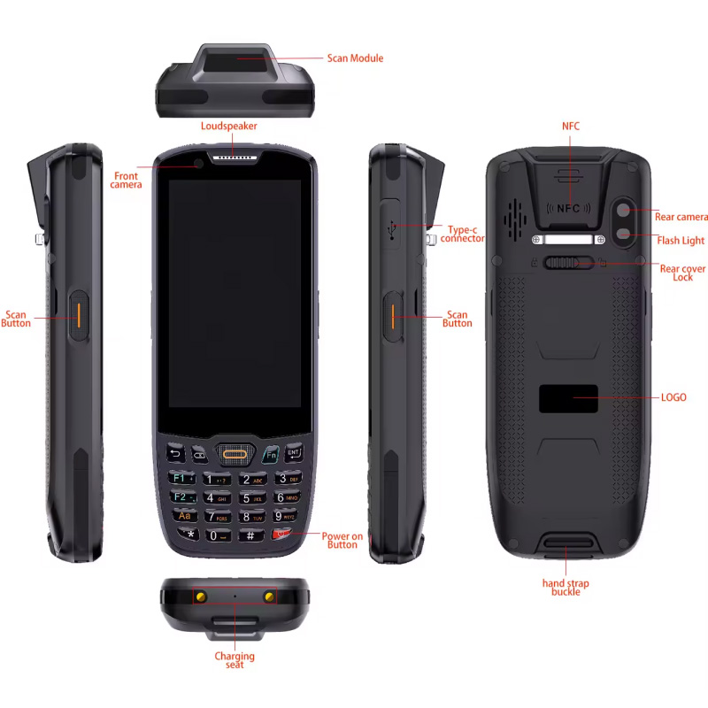 PDA Móvel de 4 Polegadas com L - Barcode Scanner 2D avaliação e preço