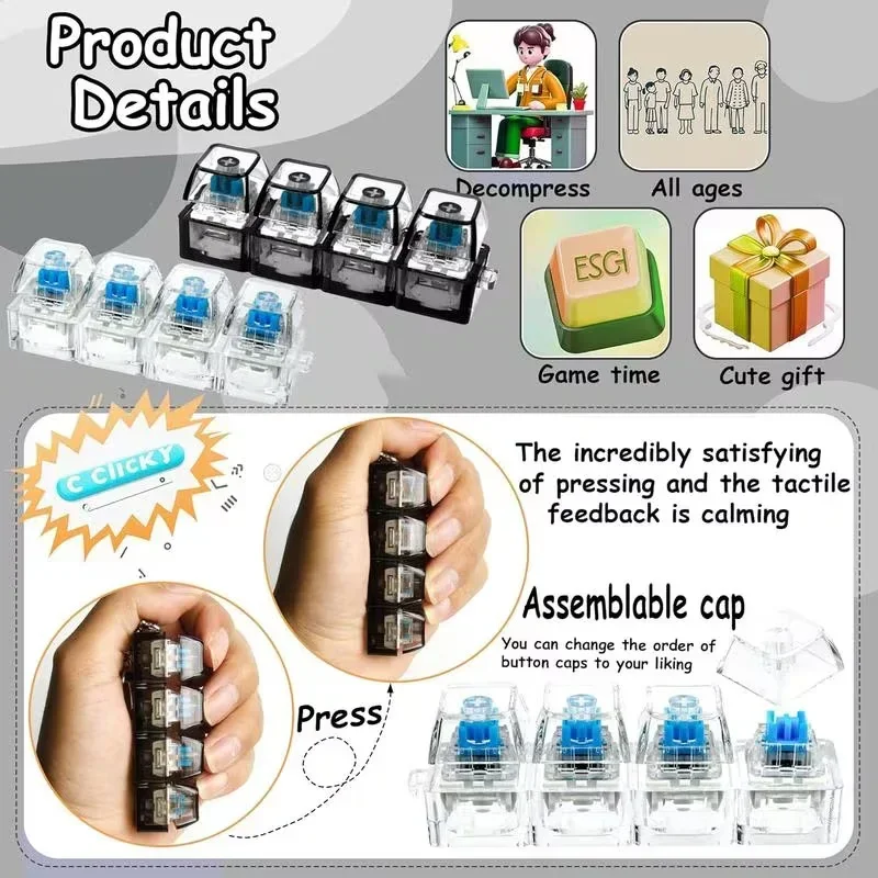 1 unidade Chaveiro Fidget LED  - Office Tech Setup avaliação e preço