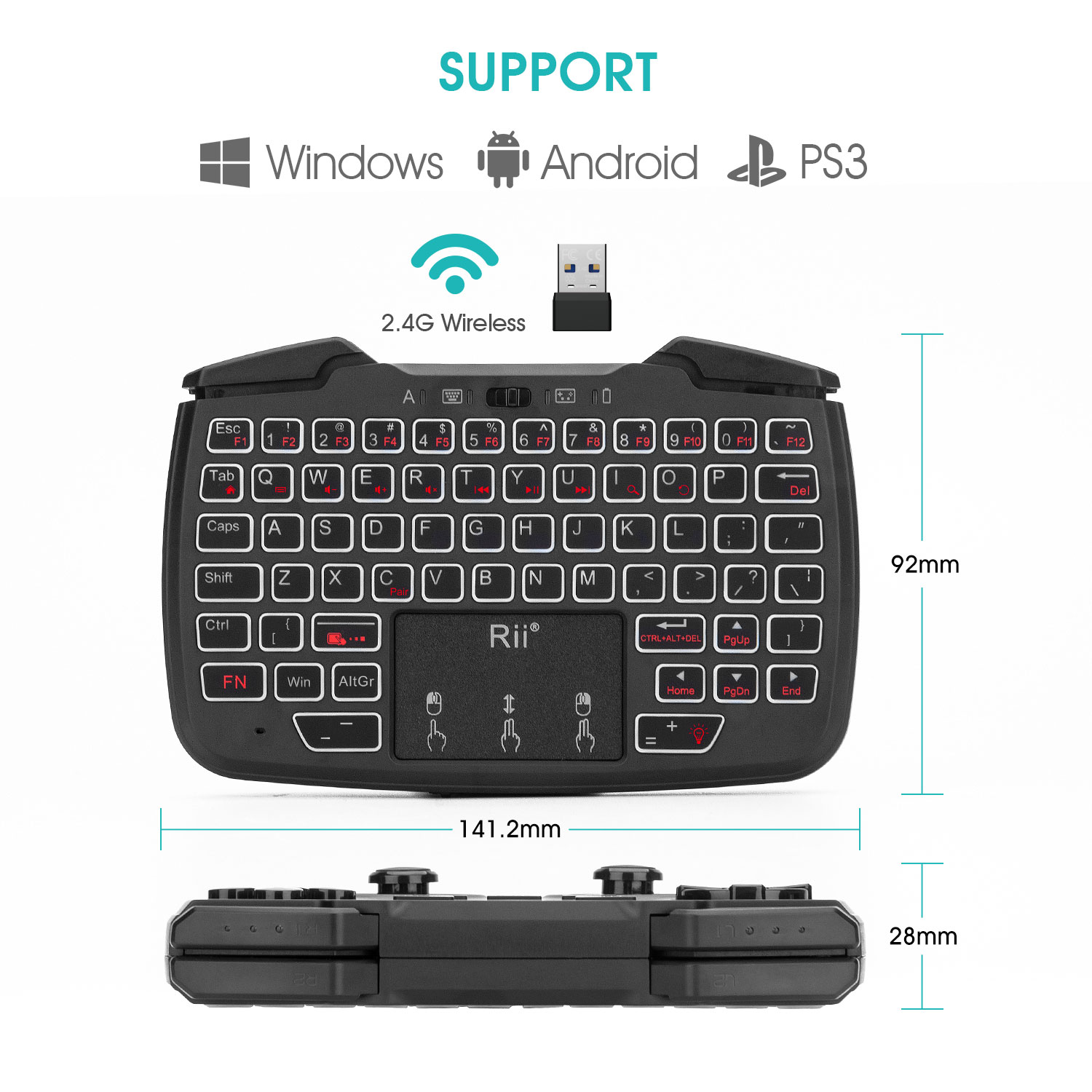 Rii RK707 Teclado e Mouse Sem  - Raspberry Pi Keyboard avaliação e preço